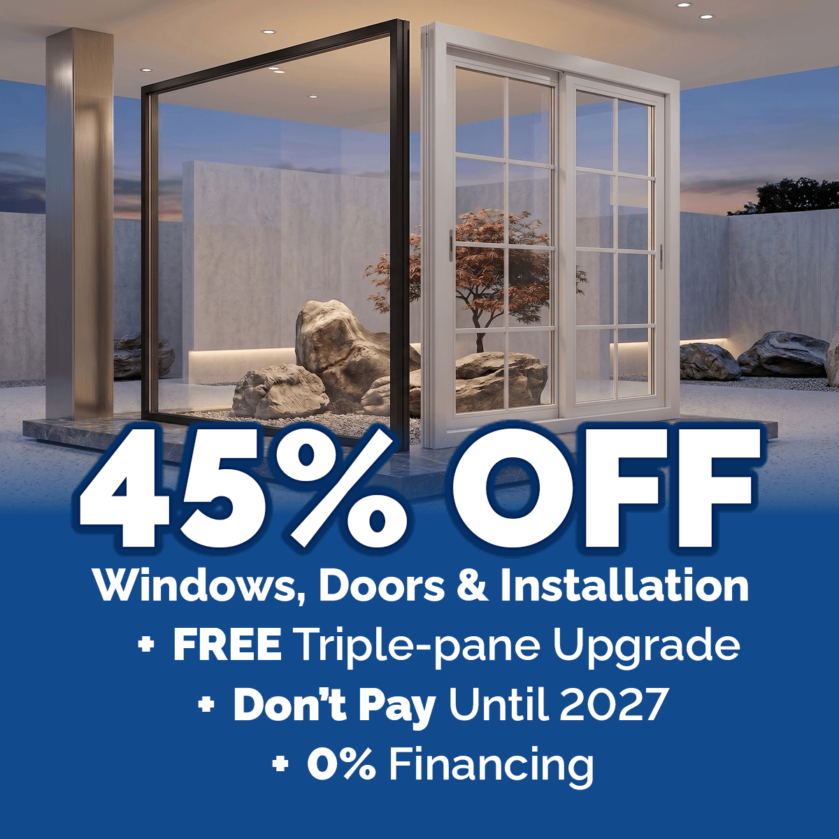 45% off Window Door Installation Banner